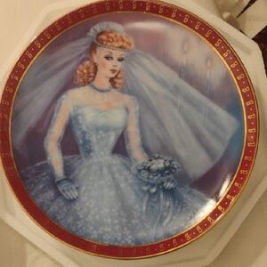 Barbie Bride Collector Plate - Blue Gown